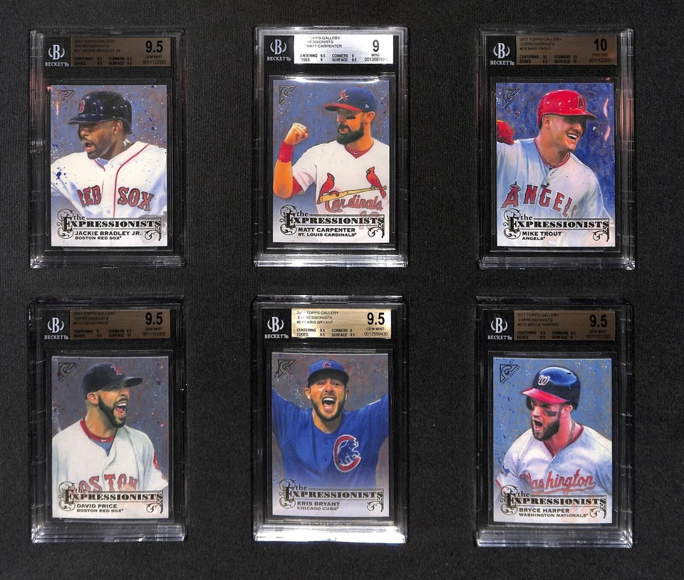 2017 TOPPS GALLERY EXPRESSIONISTS SSP SET 1-30 BGS 10 9.5 9 TROUT POP 1 RARE - Image 4 of 4