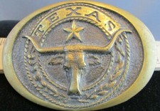 RARE 1977 TEXAS LONGHORN Heritage Mint Registered Collection Brass Belt Buckle