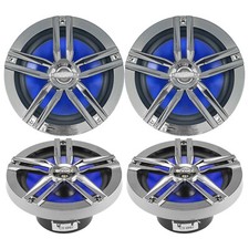 4x Enrock Marine 180W Max High-Performance 6.5" WaterResistant Charcoal Speakers