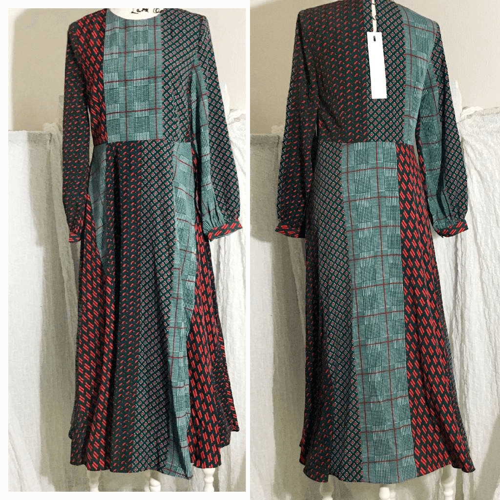 Anonyme Designers NWT Patckwork Maxi Dress Size Small
