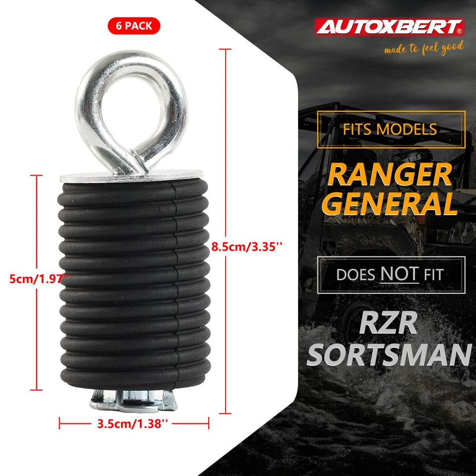 Anclaje de amarre de cama con perilla de paseo Lock N de 6 piezas para Polaris Ranger XP General 1000 Foto 3 de 4