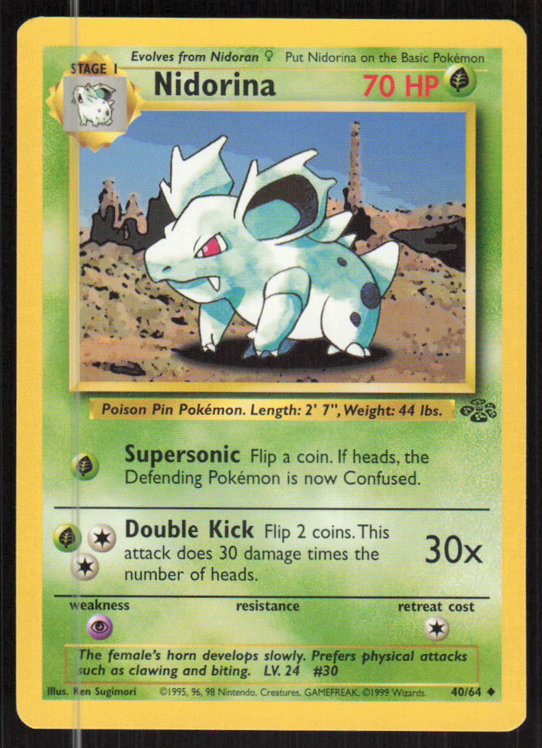 Pokemon TCG Jungle #40/64 Nidorina LP