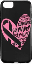 Survivor Pink Ribbon Heart Cancer for Apple Iphone Samsung Phone Shockproof Case