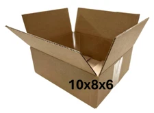 10" x 8" x 6" CARDBOARD BOX - 200 lb - SINGLE BOX