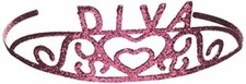 Glittered Diva Tiara Party Accessory 1 count 1/Pkg