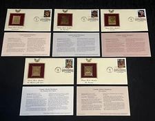 1997 Universal Studios Monsters Complete Set of FDC 22ct Gold Stamps