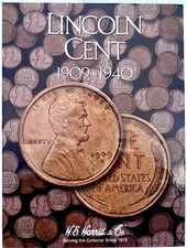 HE Harris Lincoln Cent #1 Coin Folder 1909-1940, Penny Album Book #2672 