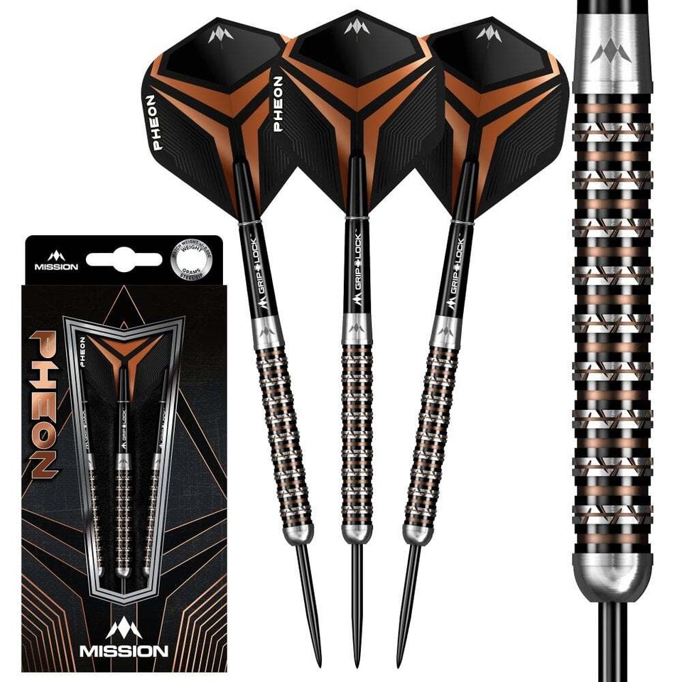 24 GRAM MISSION PHEON 90 TUNGSTEN STEEL TIP DARTS eBay