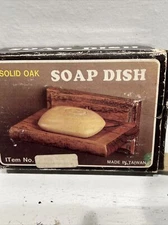 Vintage Solid Oak Wood Soap Holder wall Dish Collection item # 1410967