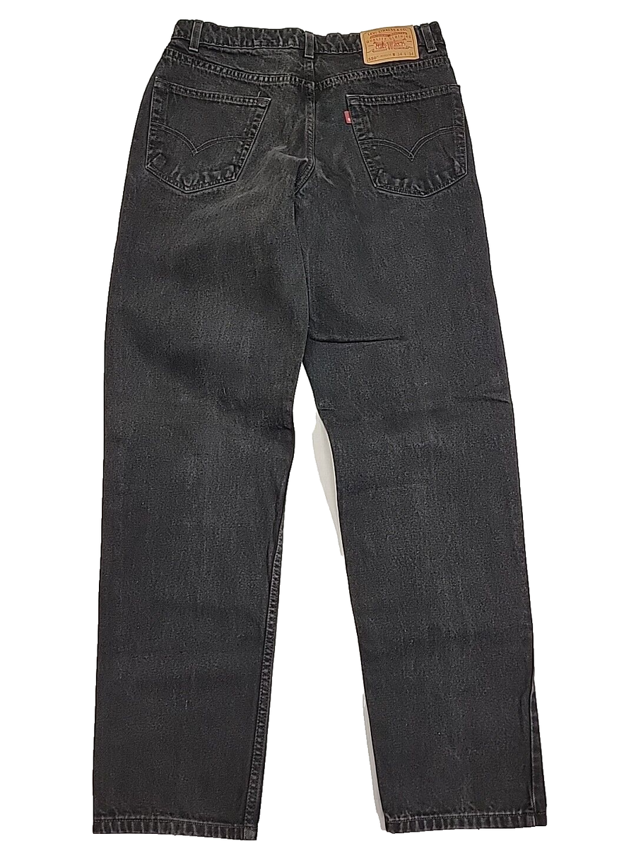 Vintage Levi's 550 Relaxed Fit Tapered Black Denim Workwear Jeans