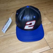 Vintage Chase Authentics JH Design Leather Nascar #2 Rusty Wallace Hat Strapback