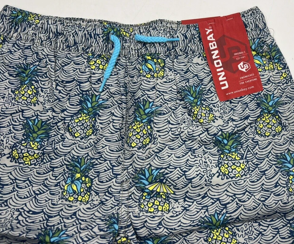 Pantalones Cortos de Algodón Cintura Elástica UNIONBAY con Cordón Prisma Talla M (10/12) para Niños Foto 3 de 4