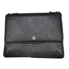 Tory Burch Robinson Convertible Shoulder Bag Black/gold hardware