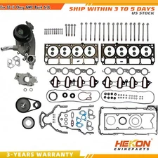 Cylinder Engine Gasket Kit w/Bolts & Water Pump For 02-11 Chevy GMC Buick 5.3L
