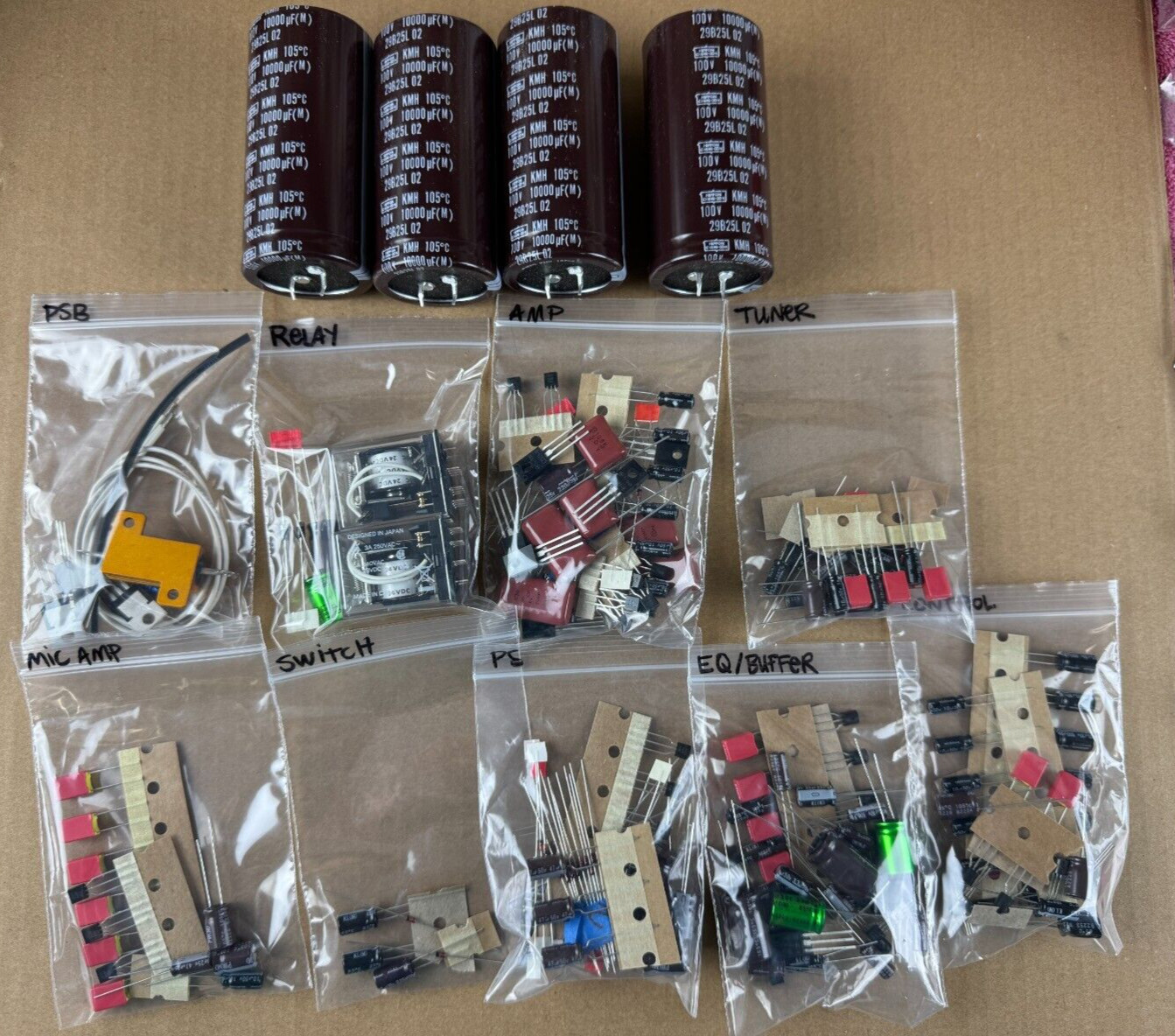 Kenwood KR-9600 COMPLETE Rebuild Kit High-Quality Receiver Recap w/ Transistors