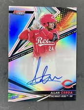 2022 Bowman's Best Allan Cerda Prospect Auto Autograph  Refractor #B22-AC Reds