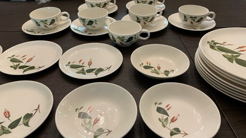 Vintage Retro 50’s Salem Primrose 29pc Set Dinner Plates Cups Saucers Tropic MCM - Picture 2 of 24