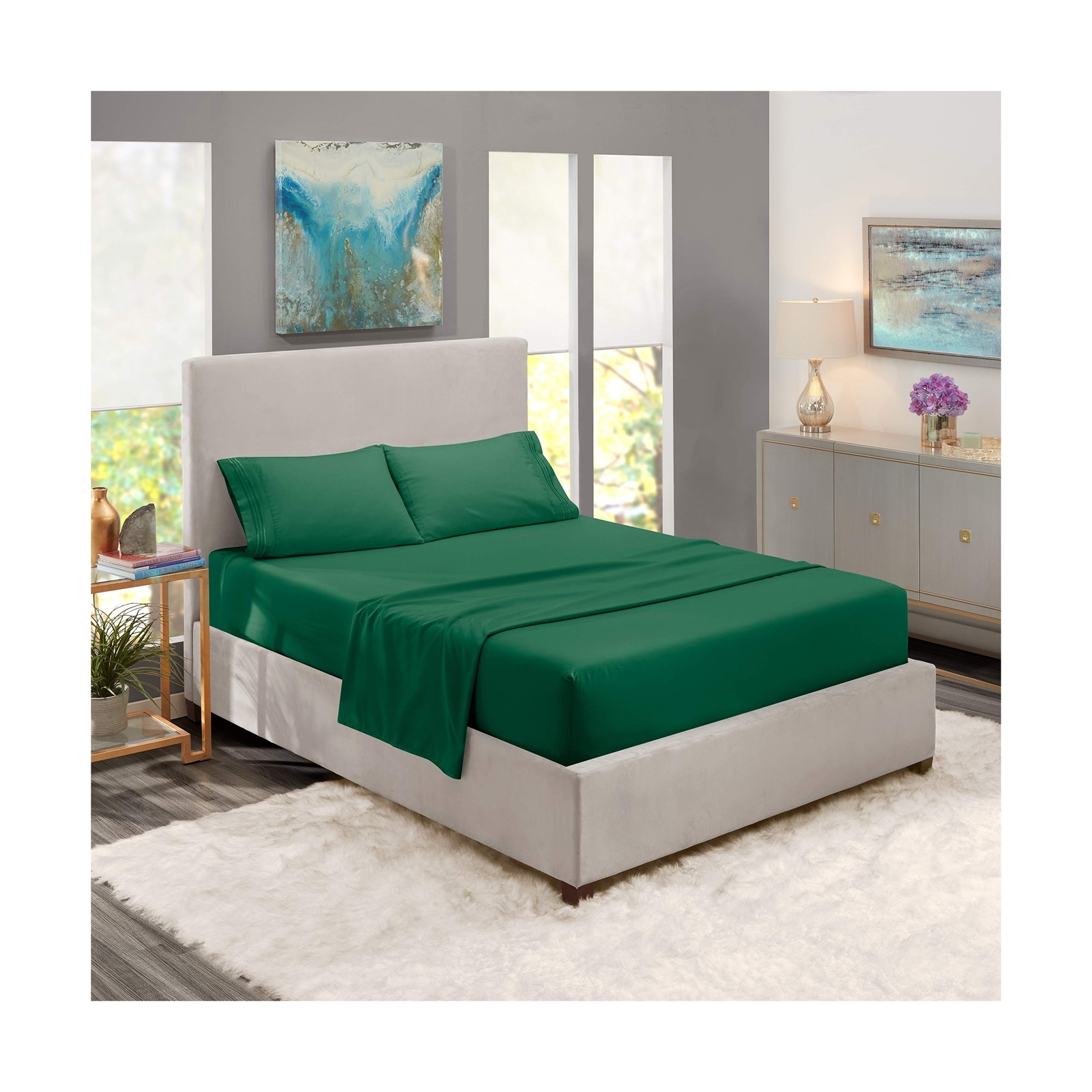 Double Brushed Full XL Bed Sheets Extra 