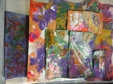 ART pre-made papers junk journal alter texture lot scrap book crafts