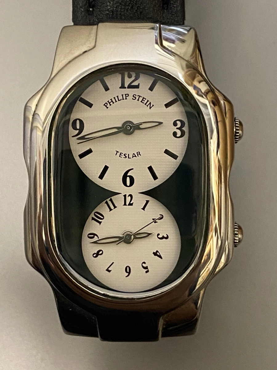 PHILIP STEIN TESLAR Technology Dual Time Unique Men s SS Watch 3K APR w COA