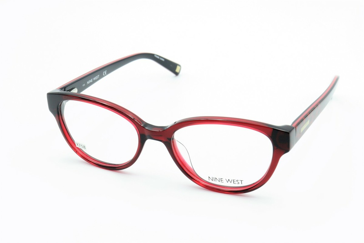 Nine West Nw5101 602 Burgundy Leopard Authentic Eyeglasses 49-16-135 Nine West NW5101 602 51-16-135 Burgundy Plastic Full Rim  main image 3