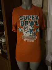 Vintage Dolphins 1986 Superbowl Tee Sz.Med. Single Stitch. Made in USA.