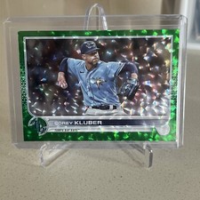2022 Update Base Green Foilboard #US37 Corey Kluber /499 - Tampa Bay Rays