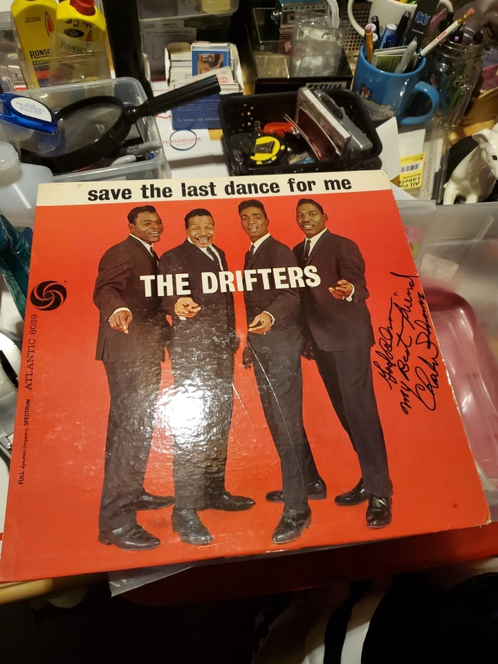 Drifters Charlie Thomas Autographed Lp Picture Proof Save The Last Dance For Me Foto 3 de 4