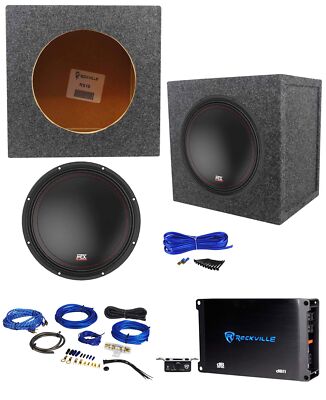 MTX 3510-02 10'' 500 Watt SVC Car Subwoofer+Sealed Sub Box+Mono Amplifier+Amp Kit