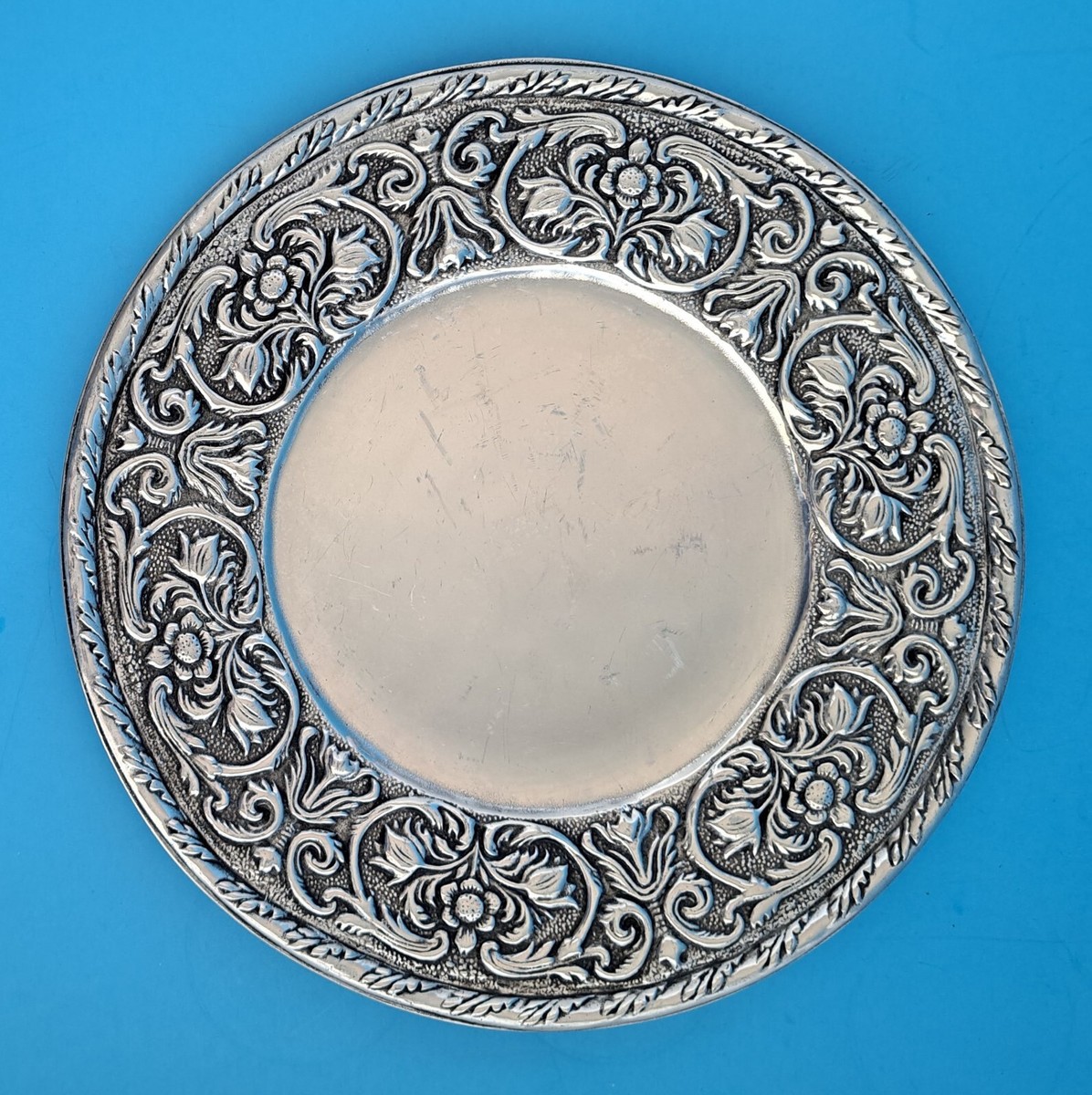 WILTON ARMETALE PEWTER “WILLIAM & MARY” ROUND PLATTER TRAY PLATE