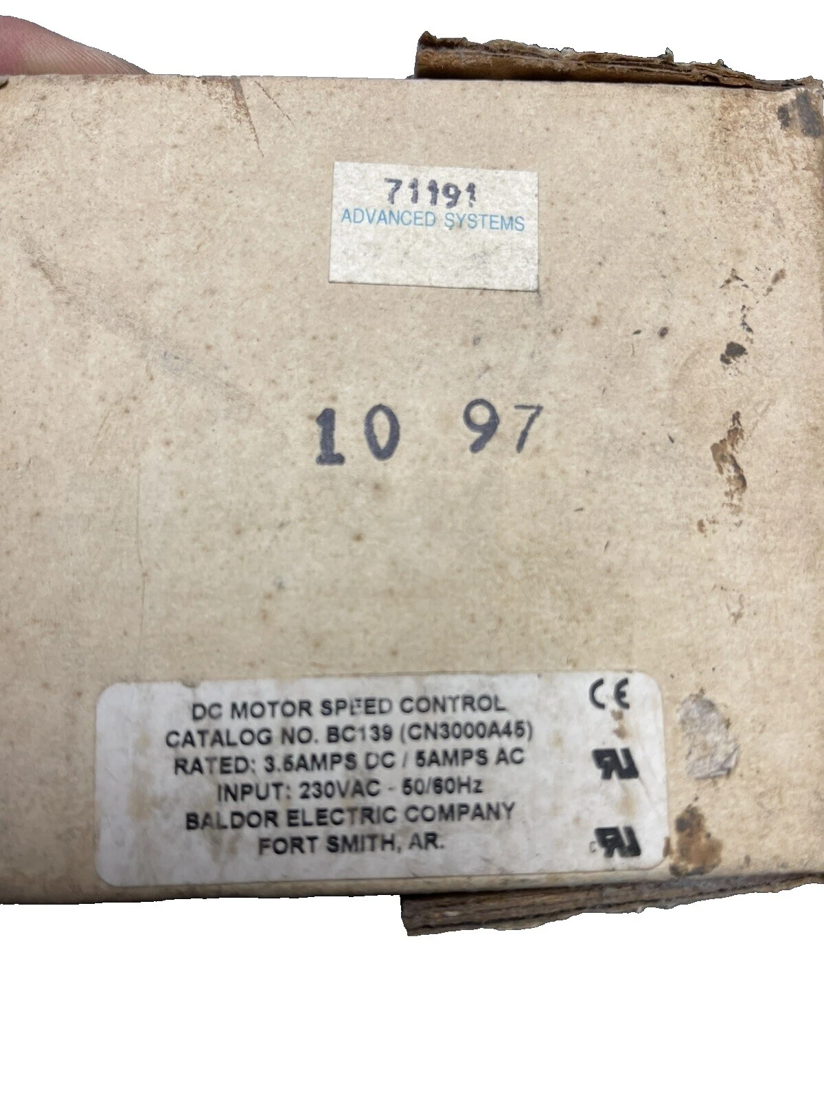 Controles de Velocidad de maquinaria Baldor DC