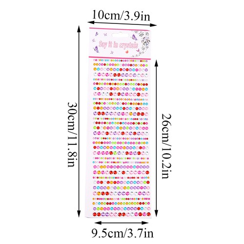 Face Rhinestone Sticker Crystal Tattoo Body Brow Makeup 3D Face Jewels Mix Size - Picture 2 of 24