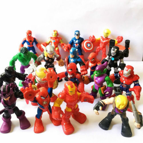Random Lot 10pcs- Playskool Heroes Marvel Super Hero Adventures Figure Boy Toy - Picture 4 of 5