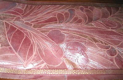 Wallpaper Border Silk Burgundy Gold Silver  Palm Flower Floral Deco Wall Eh99779