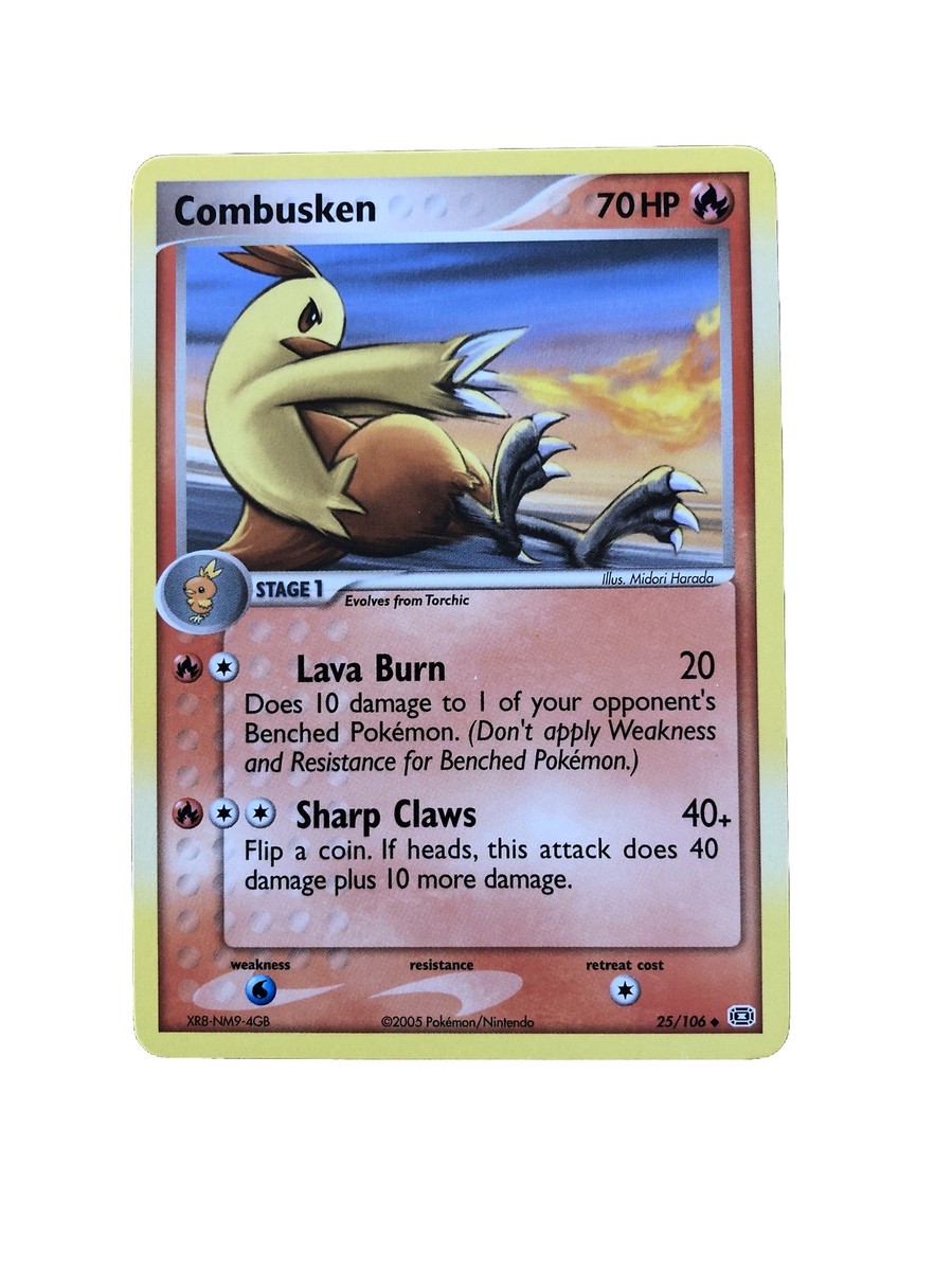 Pokemon TCG Combusken 25/106-NON HOLO-UNCOMMON EX EMERALD | eBay