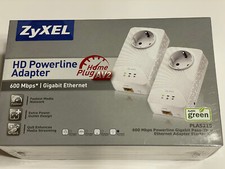 ZyXel New PLA5215 HD Power-Line Gigabit Pass Thru Ethernet Adapters Kit