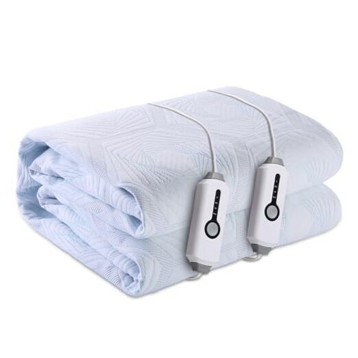 Heated Mattress Pad Queen Size, Dual Control, 60x80inch, Fit Up to 21 Inch