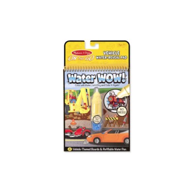 Melissa and Doug Water Wow Malbuch mit Wasserstift | Fahrzeuge malen mit Wasser