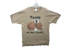 Tools of the Trade SZ XL T-Shirt  LT Brown Football, Basketball, Soccer,Baseball