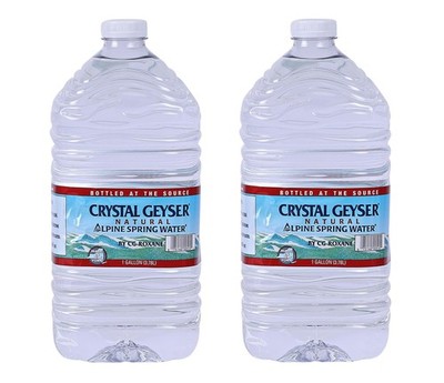 CRYSTAL GEYSER SINCE 1977 Purified Water 1 Gallon, 25.4 Fl Oz, (Pack of 2)