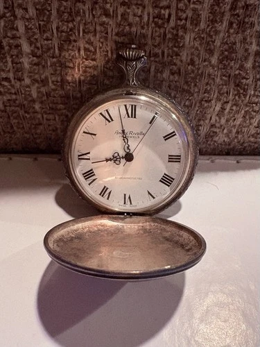 Andre Rivalle 17 Jewels Pocket Watch Bird Dog/Duck Hunter Swiss Made Working