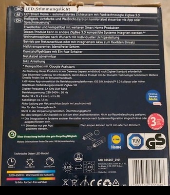 Livarno Home LED-  (3 Stücke) Stimmungslicht Zigbee 3.0 2200-6500 K integr. Akku