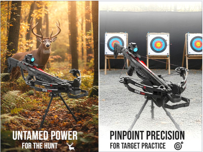 Barnett XP370 Crossbow Package R/G Dot Scope Arrows Quiver