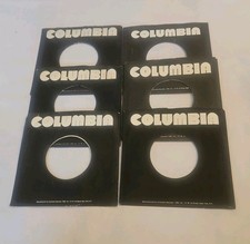 45 RPM 7" RECORD SLEEVES CO. SLEEVE 6 PACK SEE PHOTOS Columbia Records SLV338
