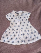 Baby Girl Jasper Conran White And Blue Floral Tennis Dress BNWT 6-9 Months 