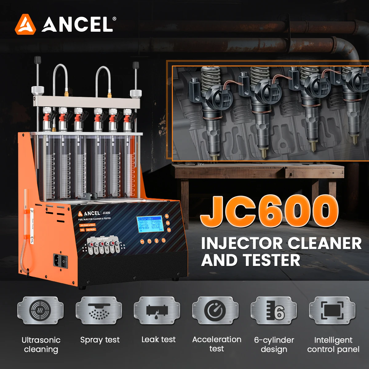 Jcb Injector Testing Machine JC600 Fuel Injector Cleaner Tester GDI Piezo EFI FSI Ultrasonic ...