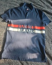 Image of Tommy Jean's Polo Top - Men's Small Navy Short Sleeve