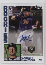 2019 Update 1984 Topps Baseball 150th Anniversary /150 Garrett Hampson Auto 0l6m