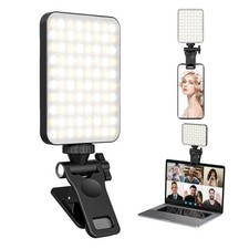 XINBAOHONG Rechargeable Selfie Light, Clip Fill Light for Phone Laptop Black