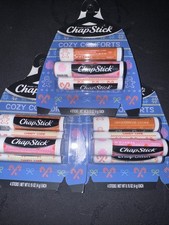 Image of 3 Sets ChapStick Stocking Stuffers Cozy Comforts Lip Balm Holiday Gift 4 Pack